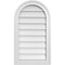 Ekena Millwork Round Top Surface Mount PVC Gable Vent w/ 2"W x 1-1/2"P Brickmould Frame, 16"W x 28"H GVPRT16X2802SN - alternate 1